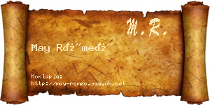 May Rómeó névjegykártya